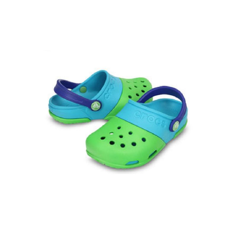 Crocs Kids Electro II Clog Lime/Surf UK 13 EUR 30-31 US C13  (15608-3A6)